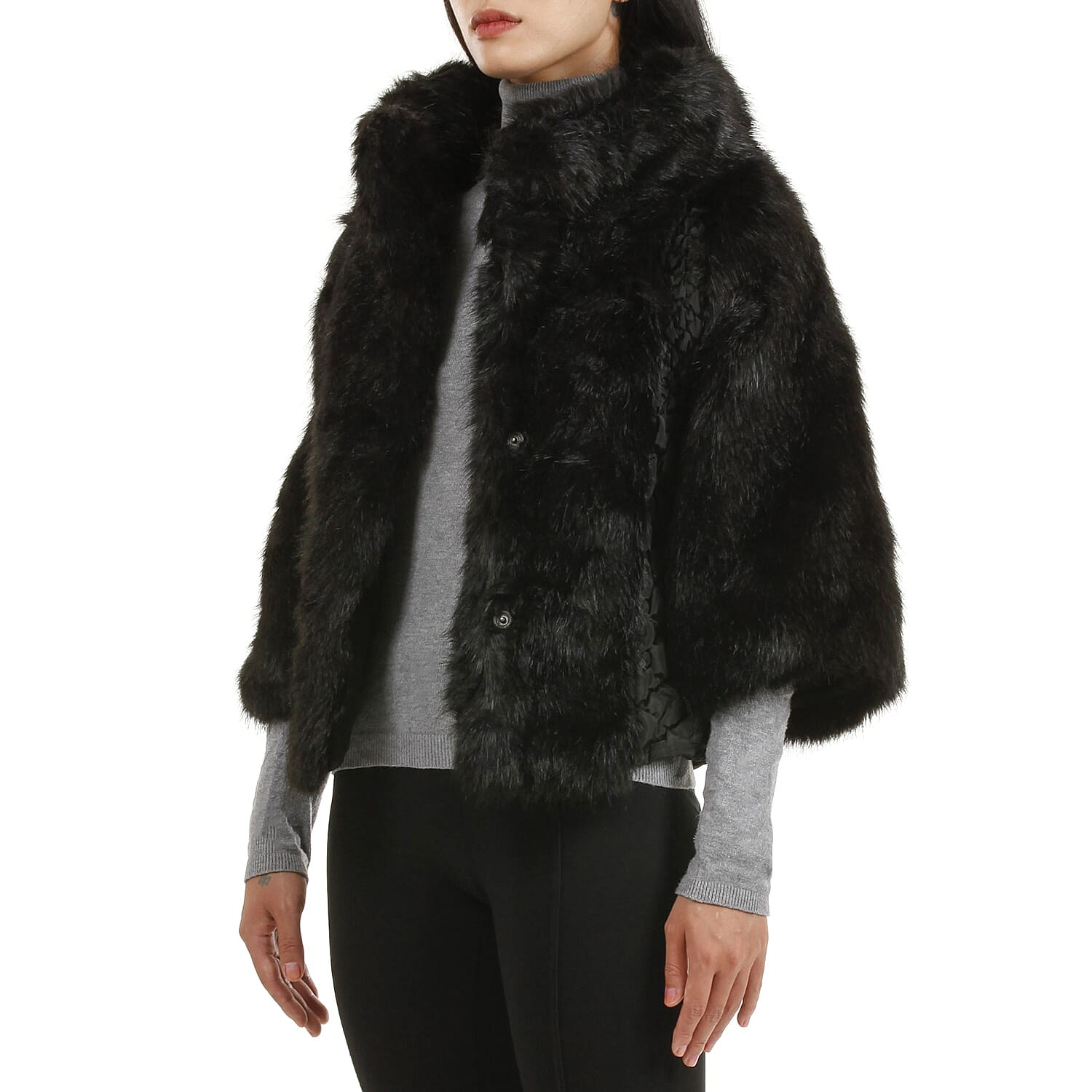 19V69 ITALIA by Alessandro Versace Soft Jacket with Ribbon (Size S-M) - Black