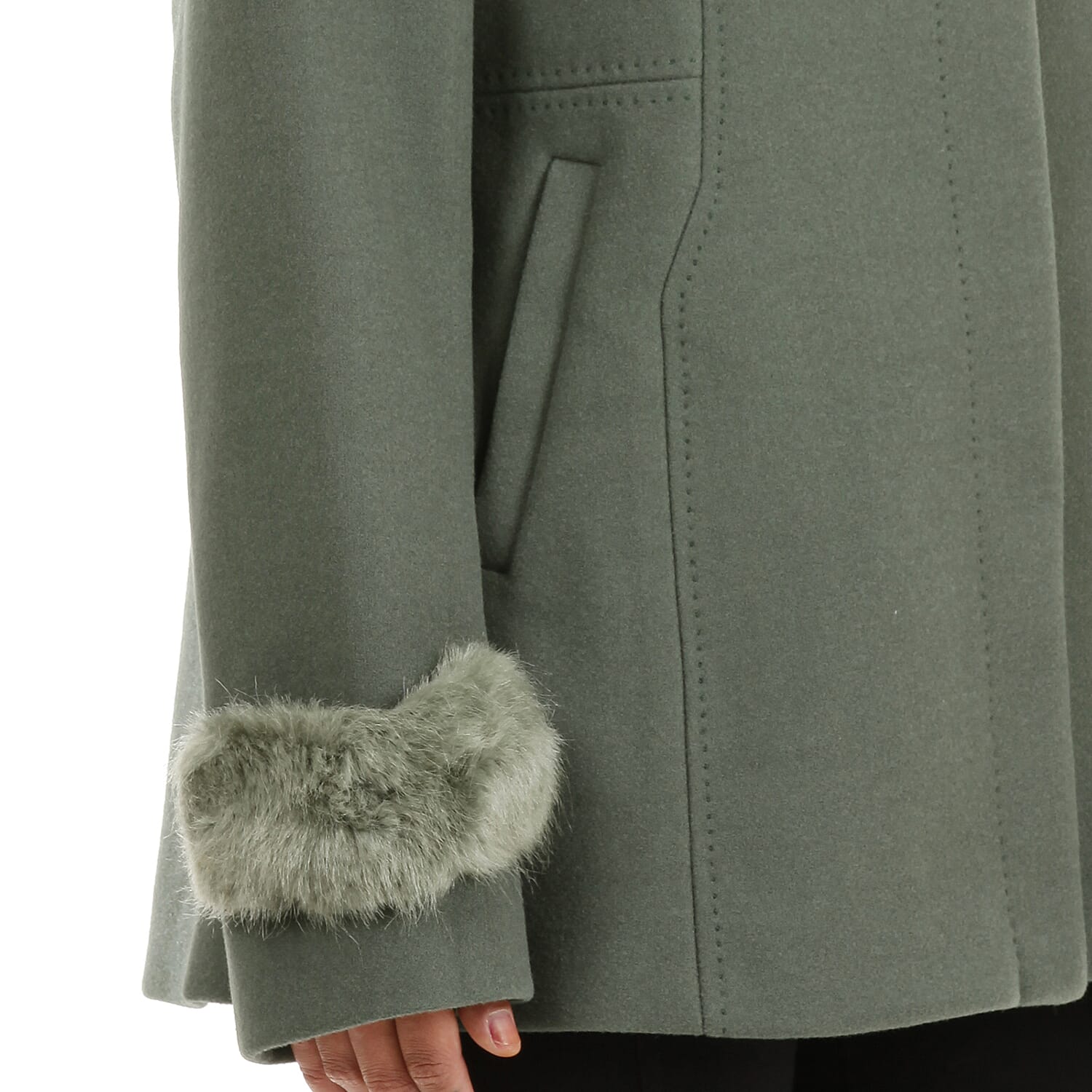 19V69 ITALIA by Alessandro Versace Faux Fur Jacket - Black