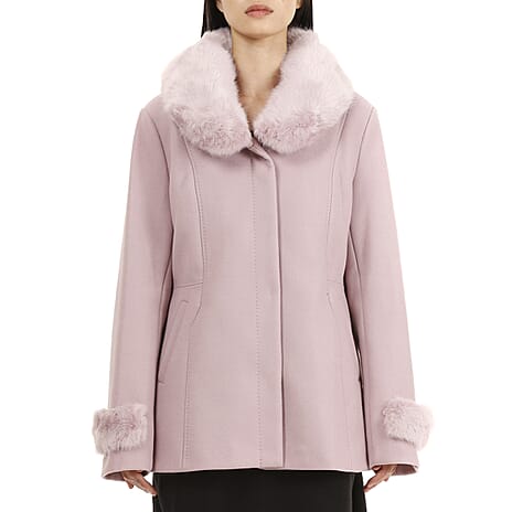 19V69 ITALIA by Alessandro Versace Faux Fur Jacket (Size M) - Pink