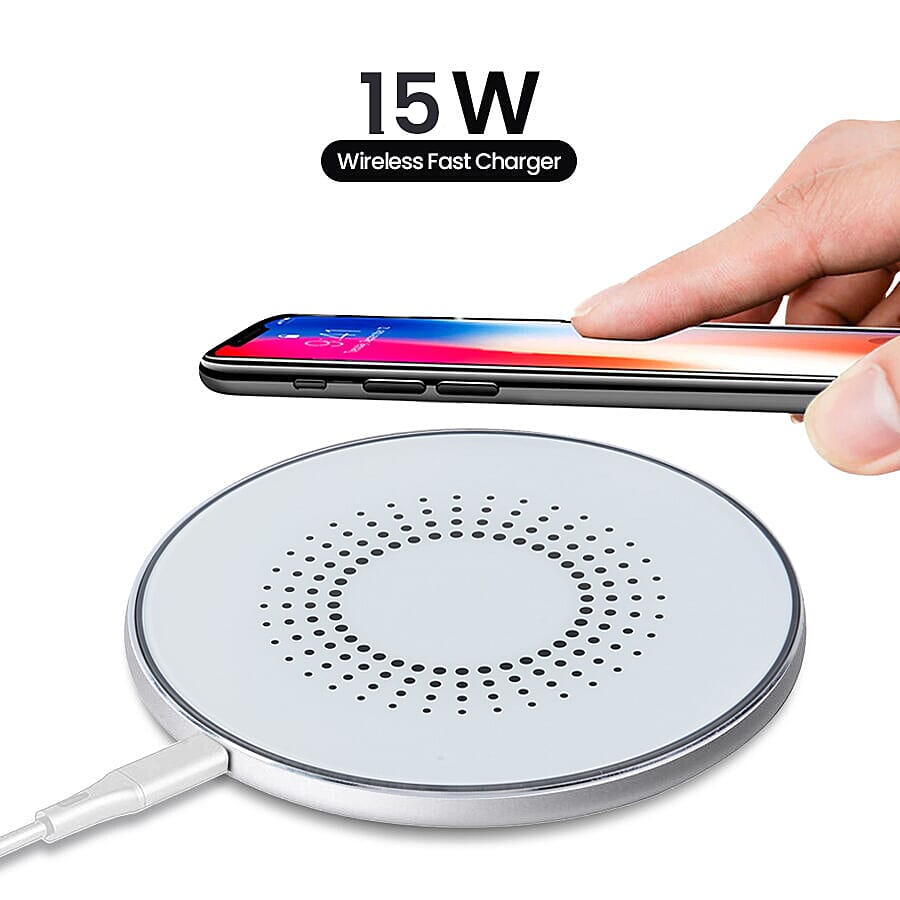 Doorbuster - 15W Wireless Fast Charging Pad - White
