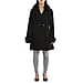 19V69 ITALIA by Alessandro Versace Faux Fur Cuff & Neck Jacket - Black