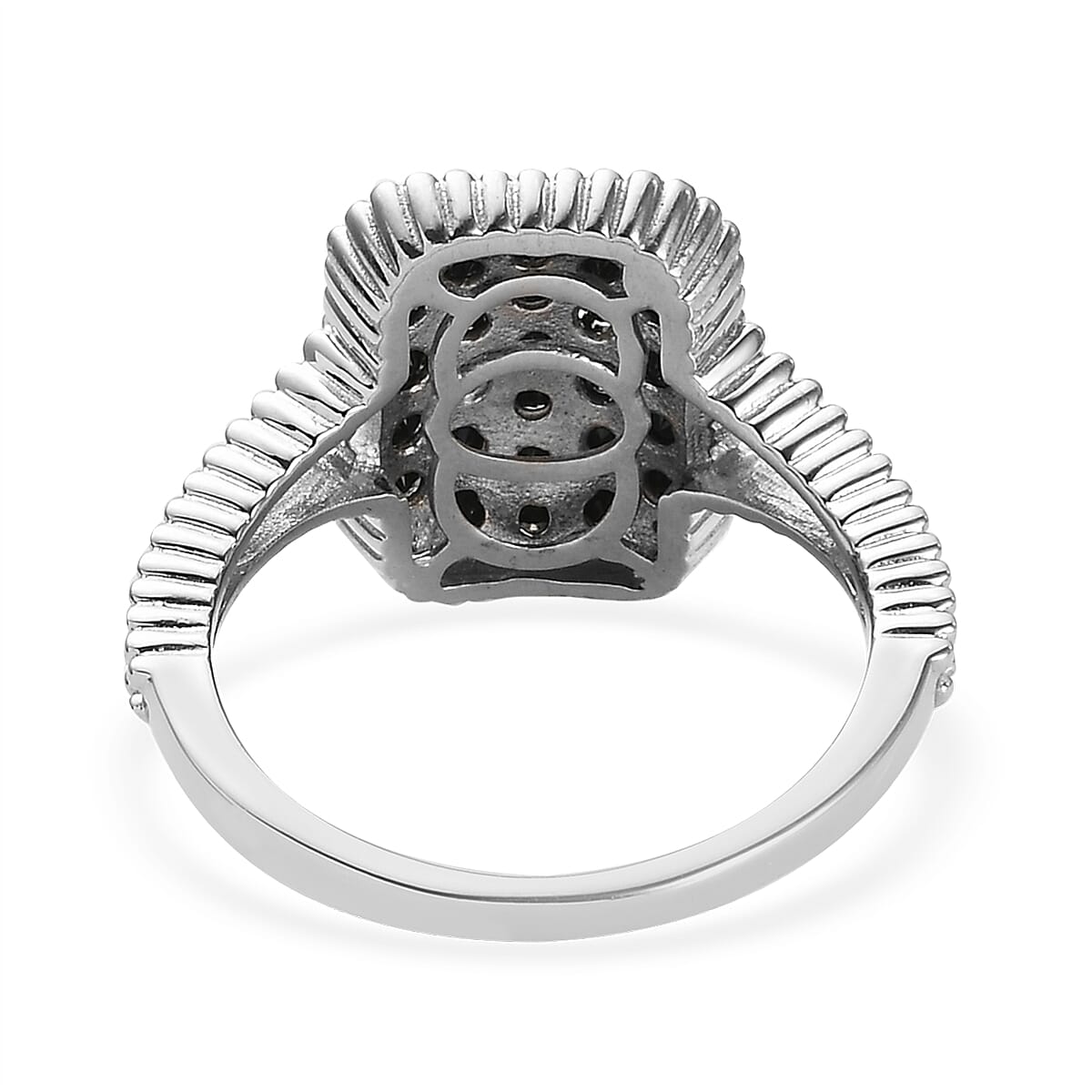 Boi Ploi Black Spinel Cluster Ring in Sterling Silver 1.06 Ct.