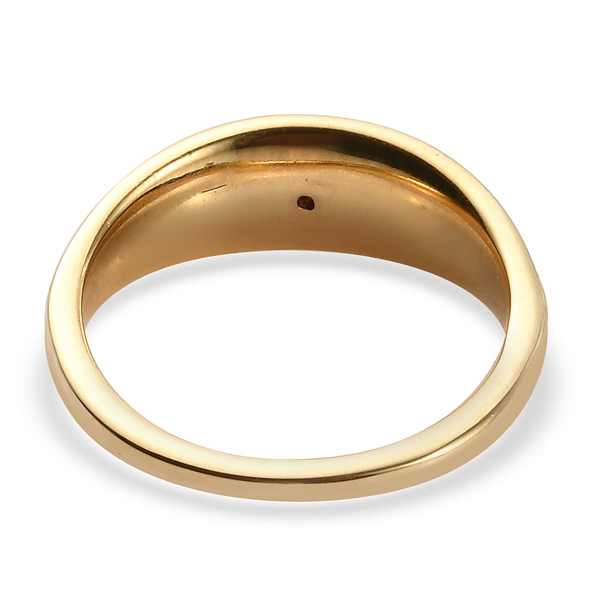 Diamond Ring in Yellow Gold Overlay Sterling Silver