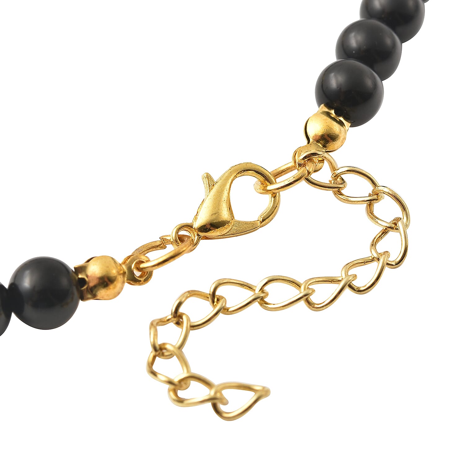 Black Obsidian Beads Necklace (Size - 18)