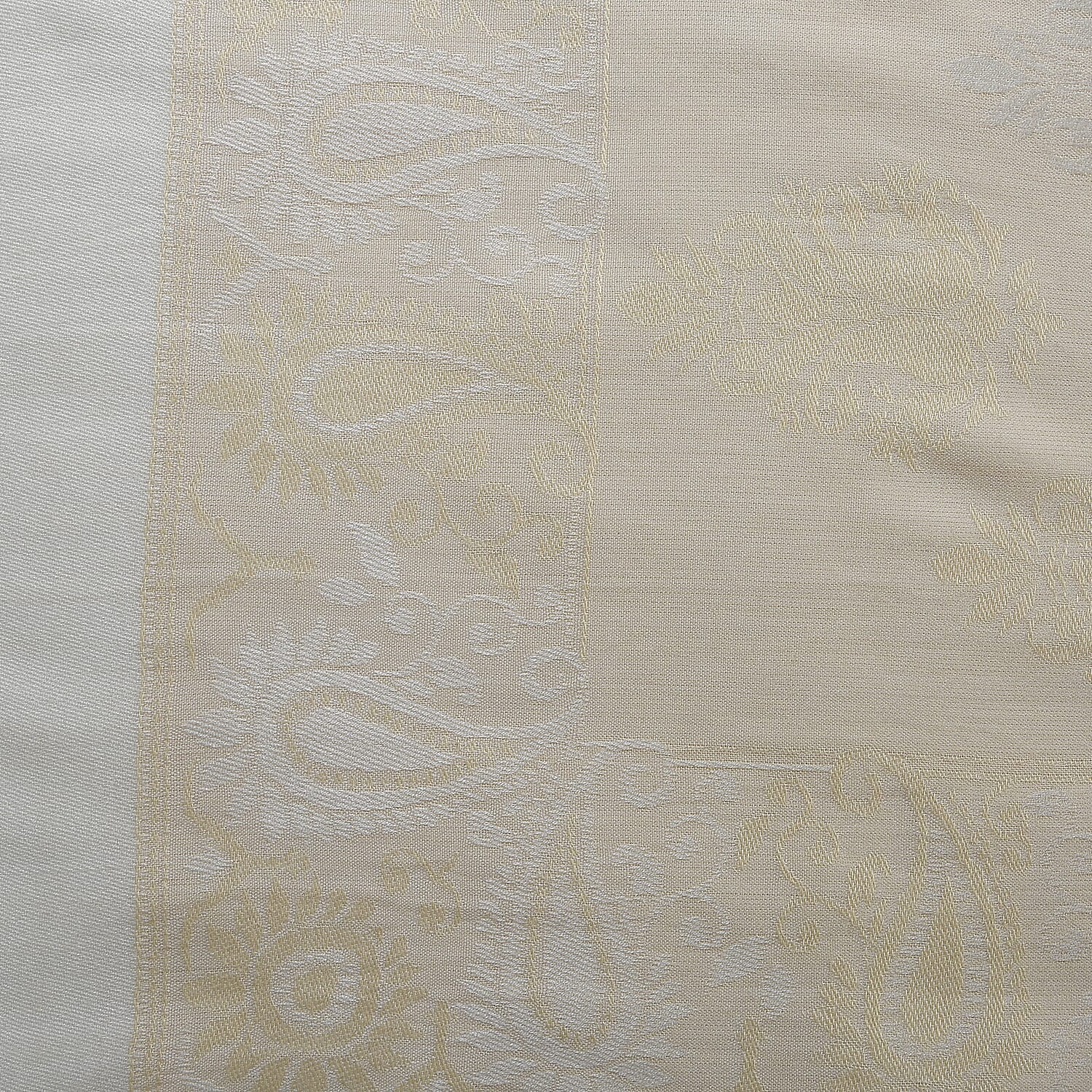 LA MAREY Viscose Yarn Dyed Jacquard Scarf - Beige