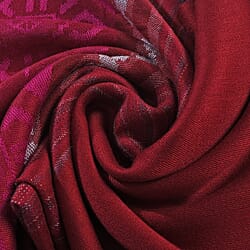 LA MAREY Geometric and Stripe Pattern Yarn Dyed Jacquard Scarf - Burgundy