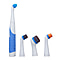 4 in 1 Sonic Scrubber Automatic Brush Cleaner - Blue and White