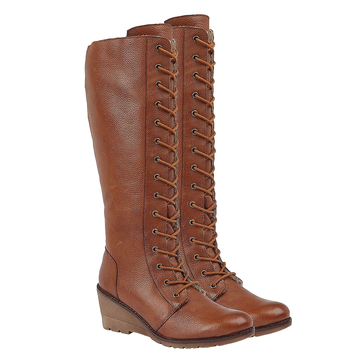 LOTUS Pedro Womens Knee High Boots (Size 5 ) - Tan