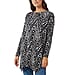 TAMSY Zebra Print Tunic Top - Black and White