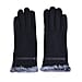 Cashmere Faux Fur Gloves - Black