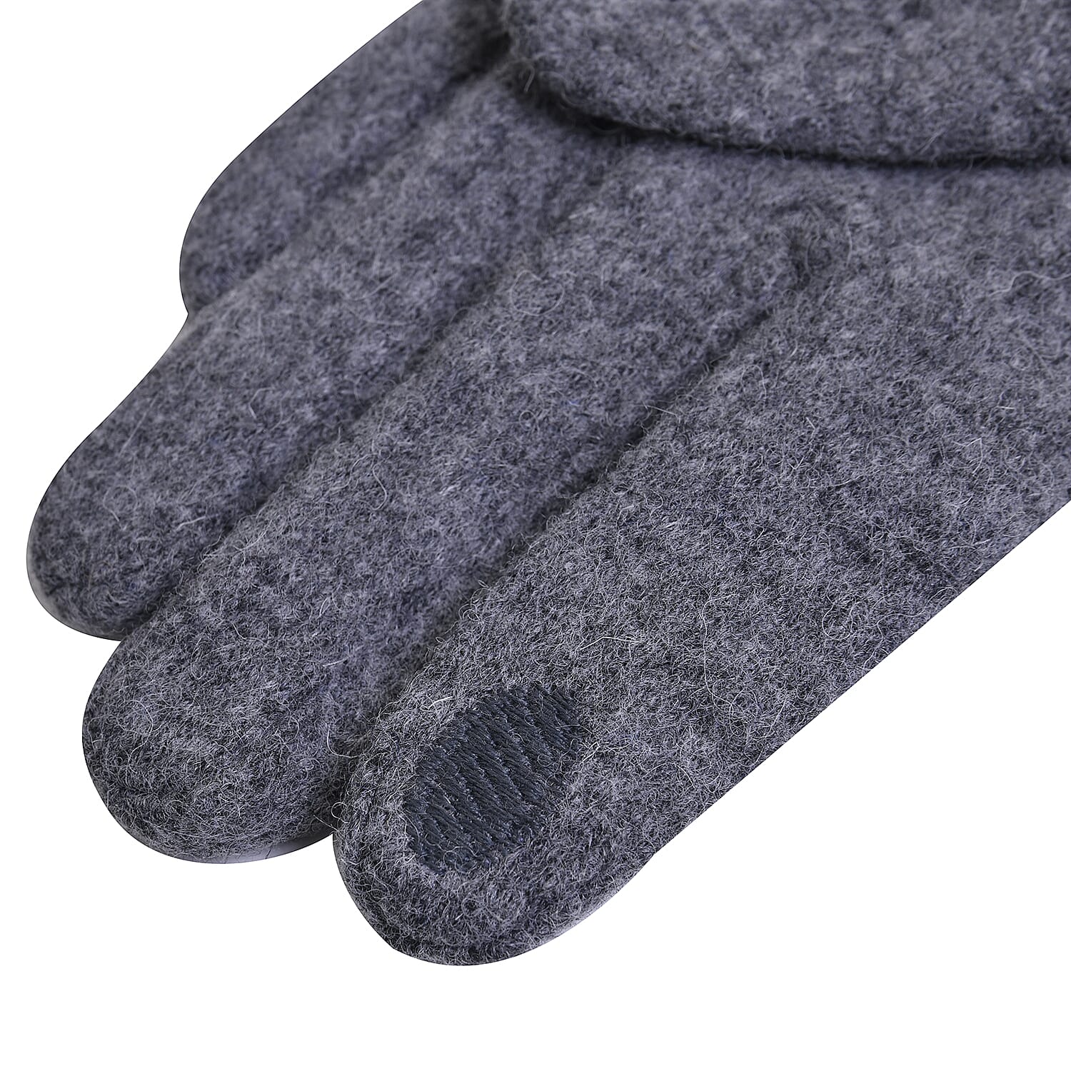 70% Cashmere Fauux Fur Gloves (Size 25x9Cm) - Grey