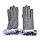 Cashmere Faux Fur Gloves - Black