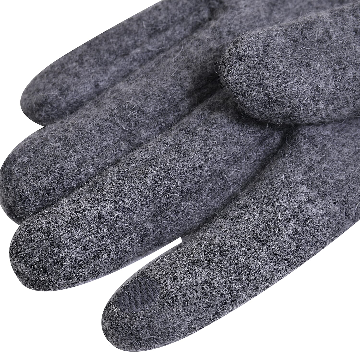 Cashmere Faux Fur Gloves - Black