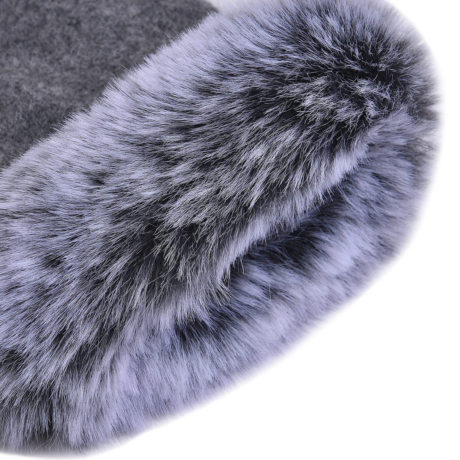 Cashmere Faux Fur Gloves - Black