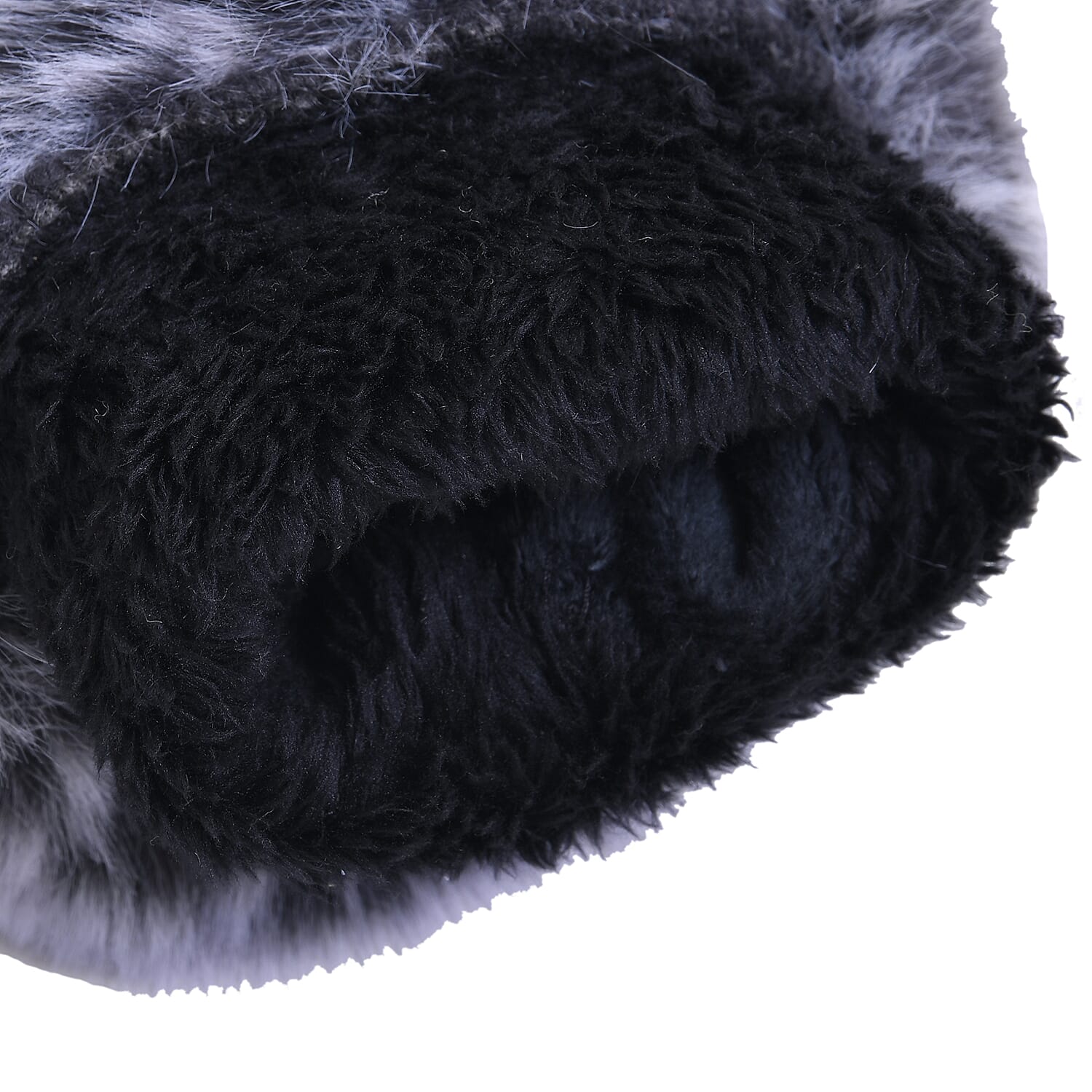 Cashmere Faux Fur Gloves - Black