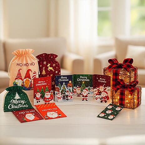 Christmas Gift Wrapping Essentials Bundle – Bags, Cards & Gift Boxes
