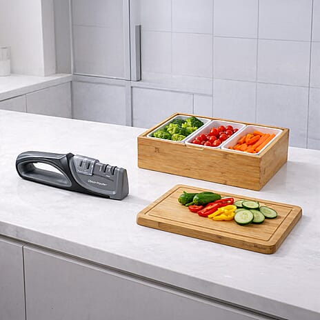 Chop Master Knife Sharpener & Complete Chopping Board System with Chopping Mats