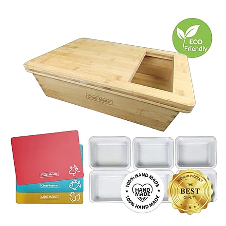 Chop Master Knife Sharpener & Complete Chopping Board System with Chopping Mats