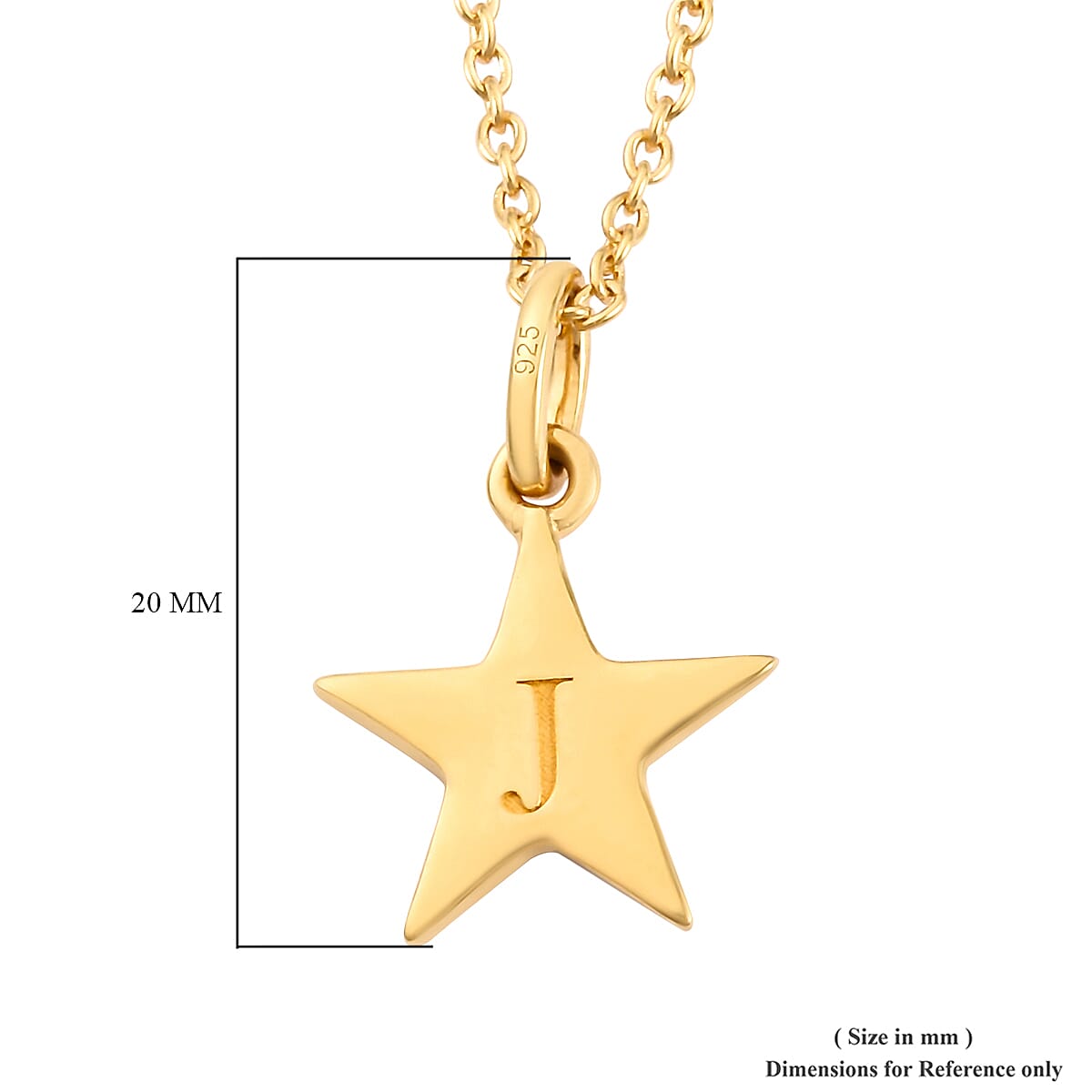 Personalised Engraved Initial Star Pendant with Chain Personalised Engraved Initial Star Pendant with Chain