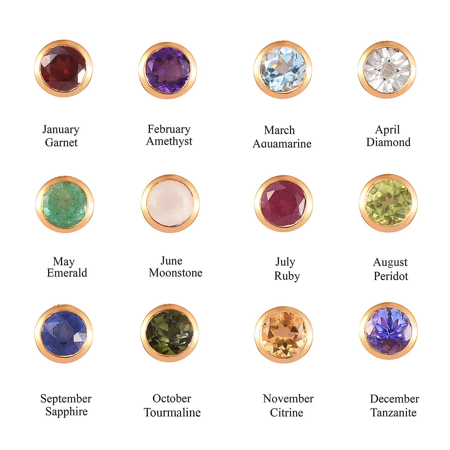 Personalised Engraved Initial Birthstone Bracelet