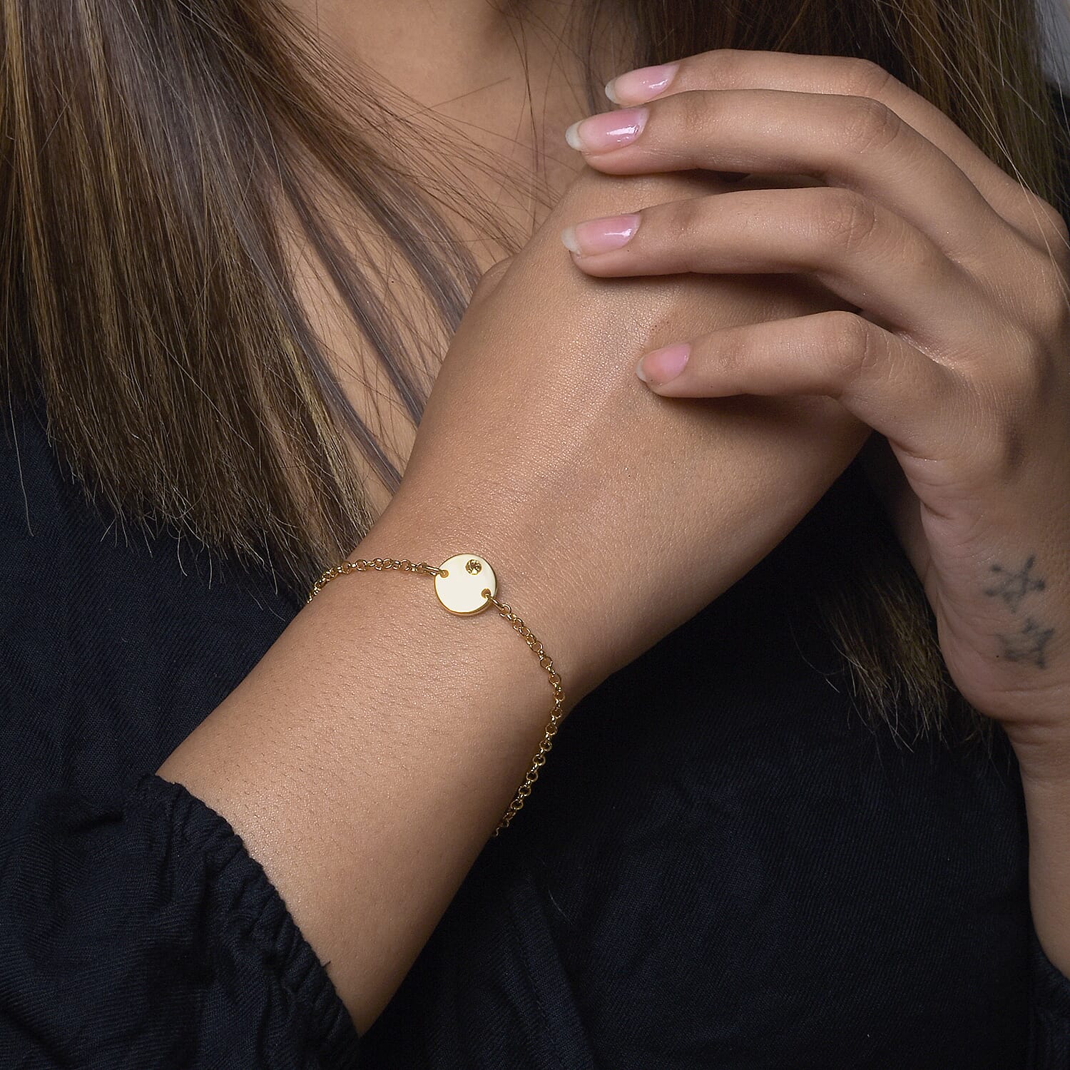 Personalised Engraved Initial Birthstone Bracelet