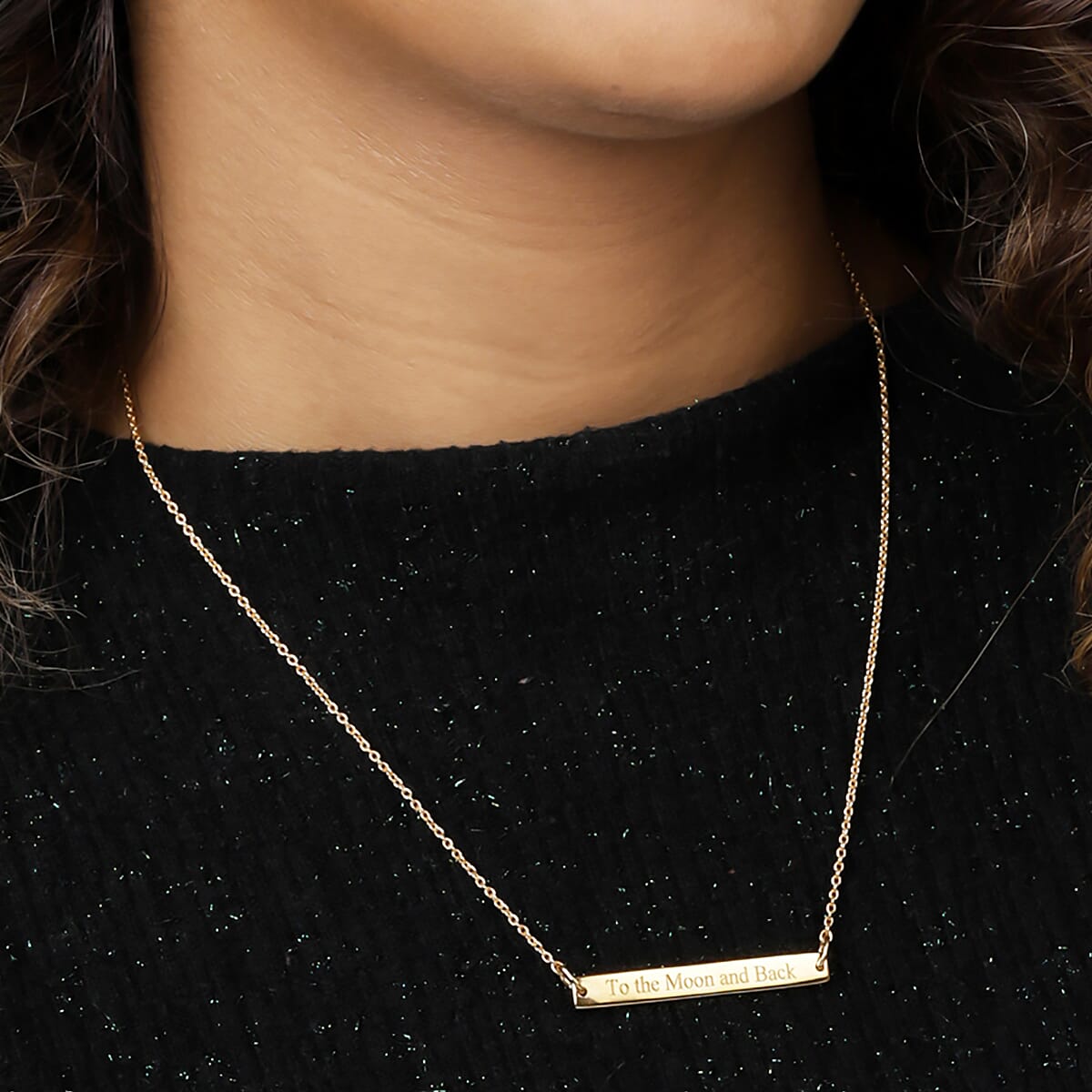 Personalised Engraved Bar  Necklace with Chain