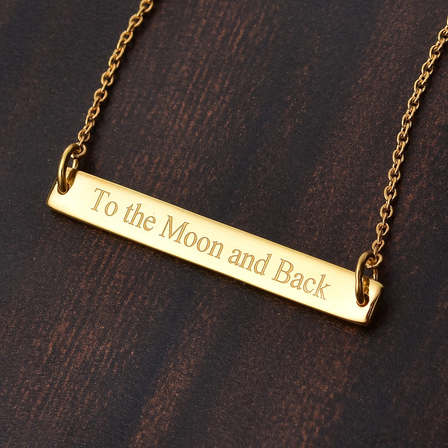 Personalised Engraved Bar  Necklace with Chain