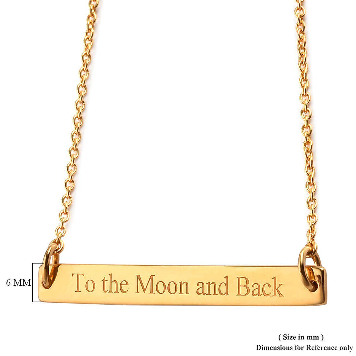 Personalised Engraved Bar  Necklace with Chain