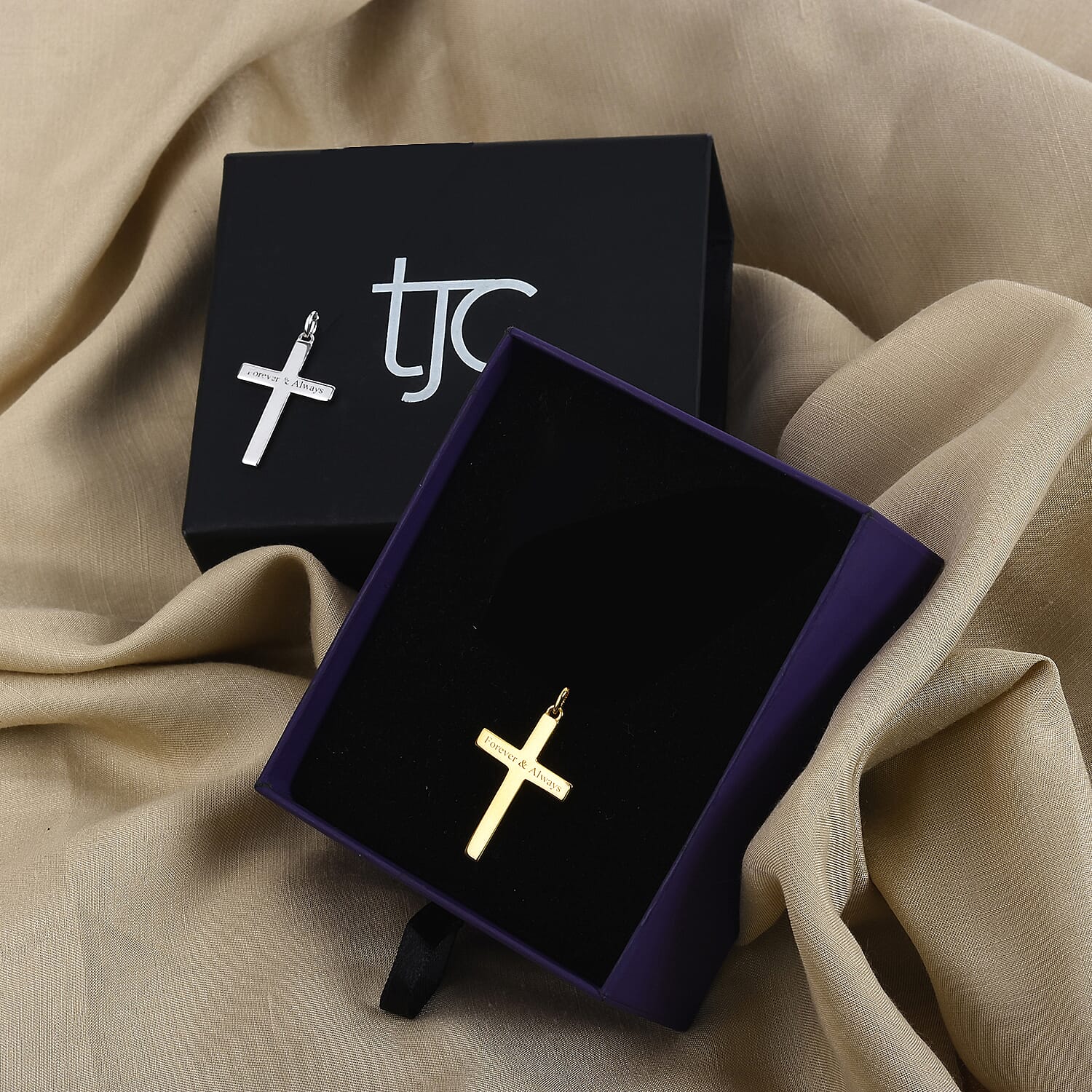 Personalised Engraved Cross Pendant in Silver