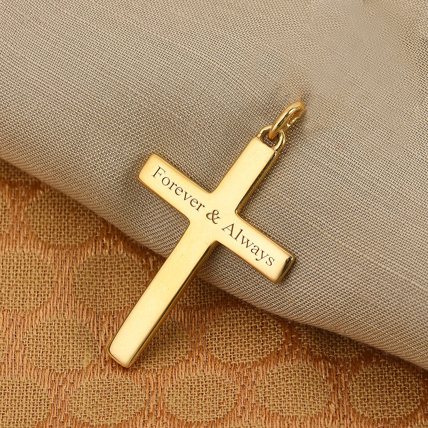 Personalised Engraved Cross Pendant in Silver