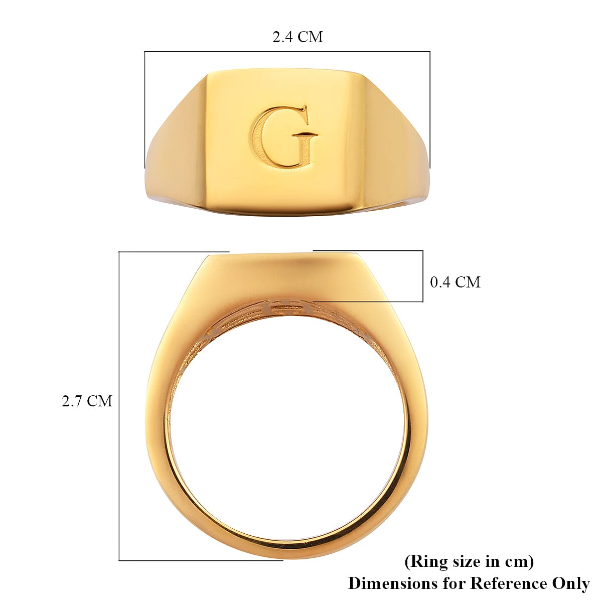 Personalised Engraved Signet Ring for Mens in Silver