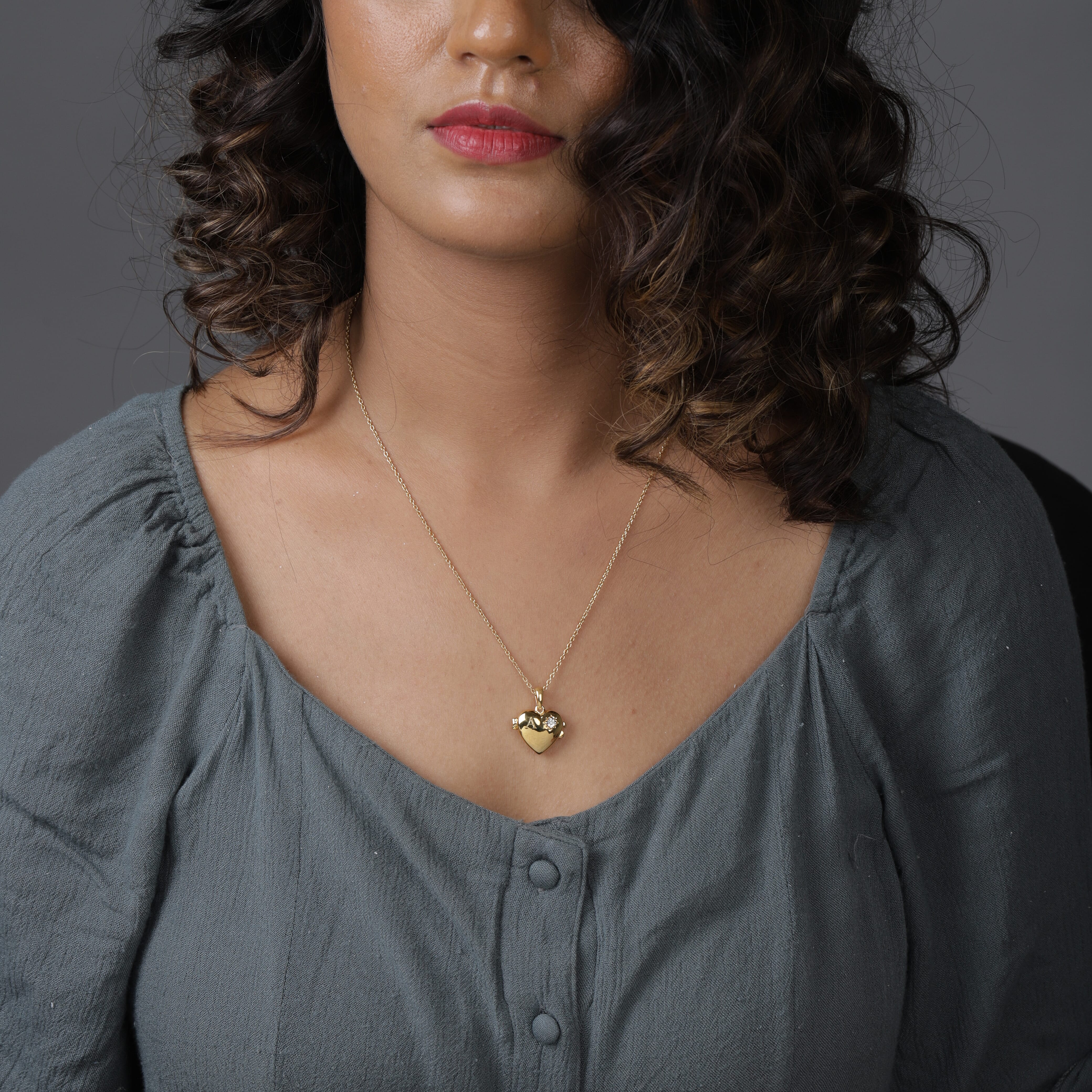 Personalised Engraved Initial and Birthstone Heart Locket