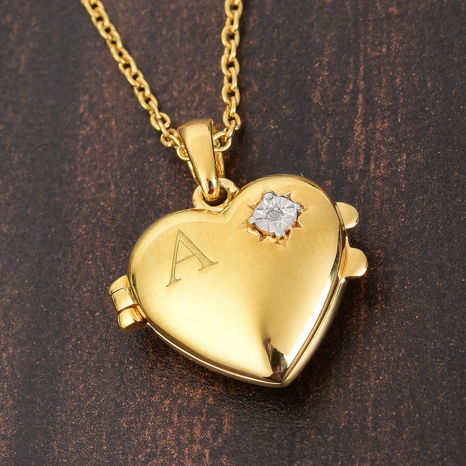 Personalised Engraved Initial and Birthstone Heart Locket