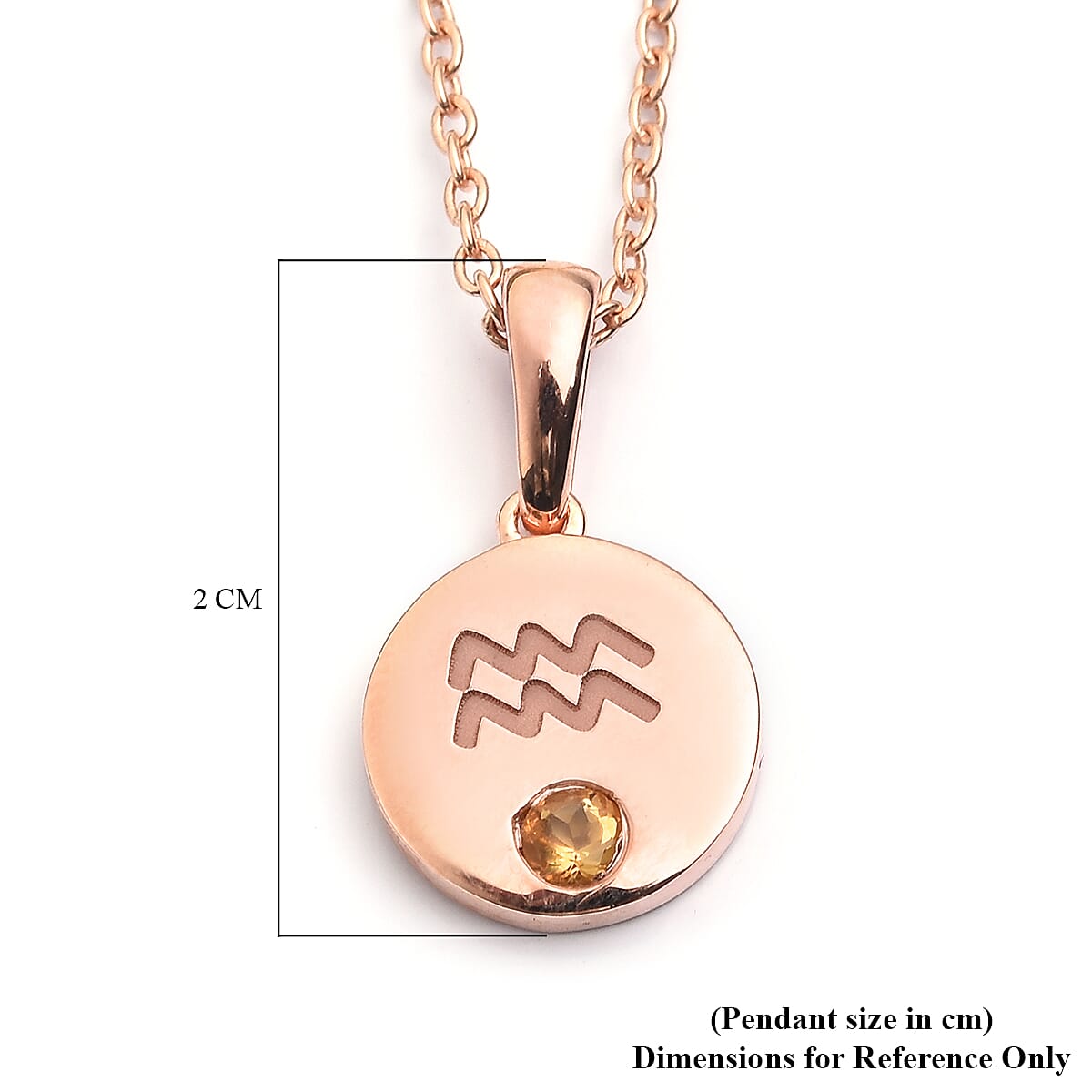 Personalised Engraved Mini Disc Zodiac Birthstone Necklace with Chain in Silver, Size 18 Inch