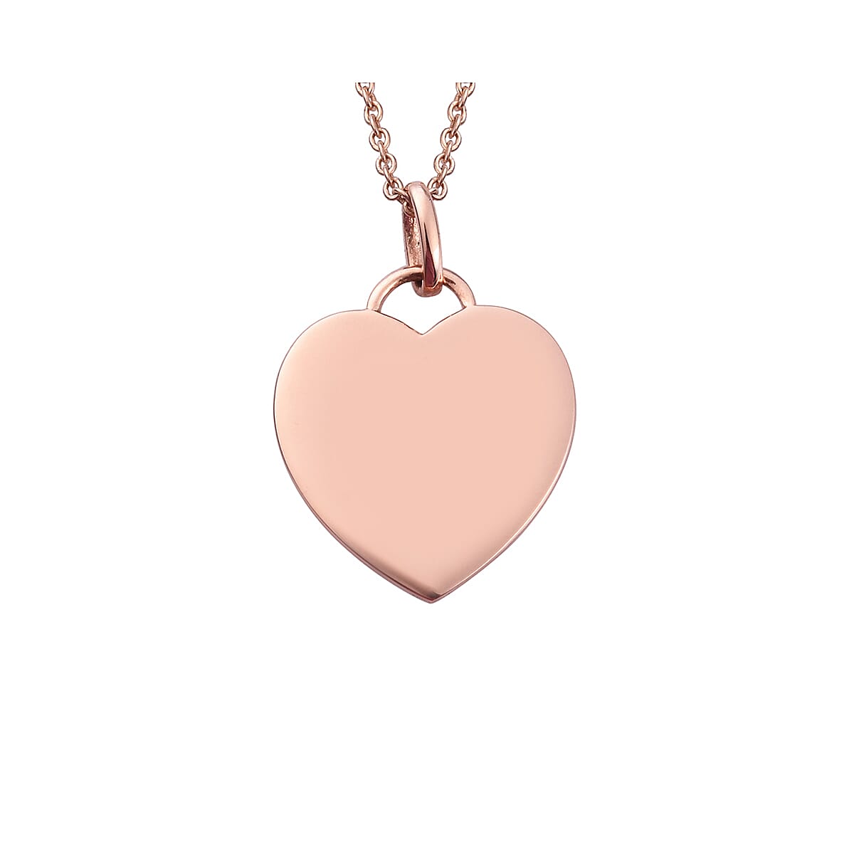 Personalised Engraved Name and Birthflower Heart Pendant with Chain in Silver, Size 18"