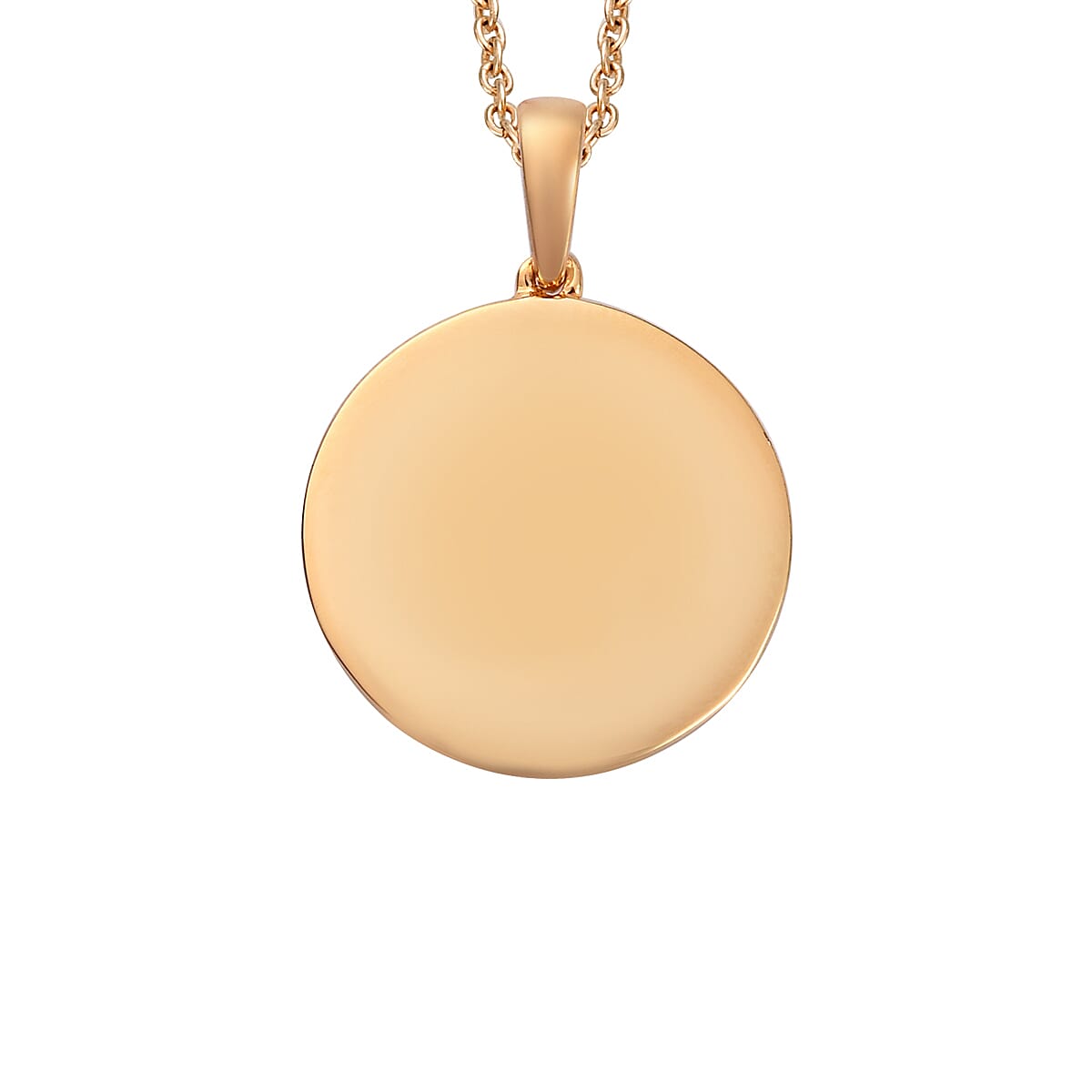 Personalised Engraved Name and Chakra Disc with Chain in Silver, Size 18"