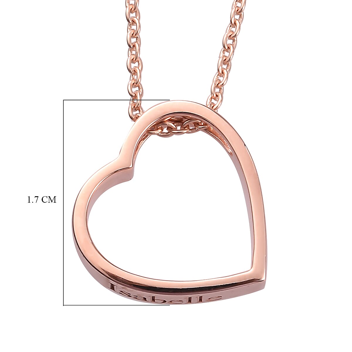 Personalised Engraved Heart Pendant with Chain in Silver