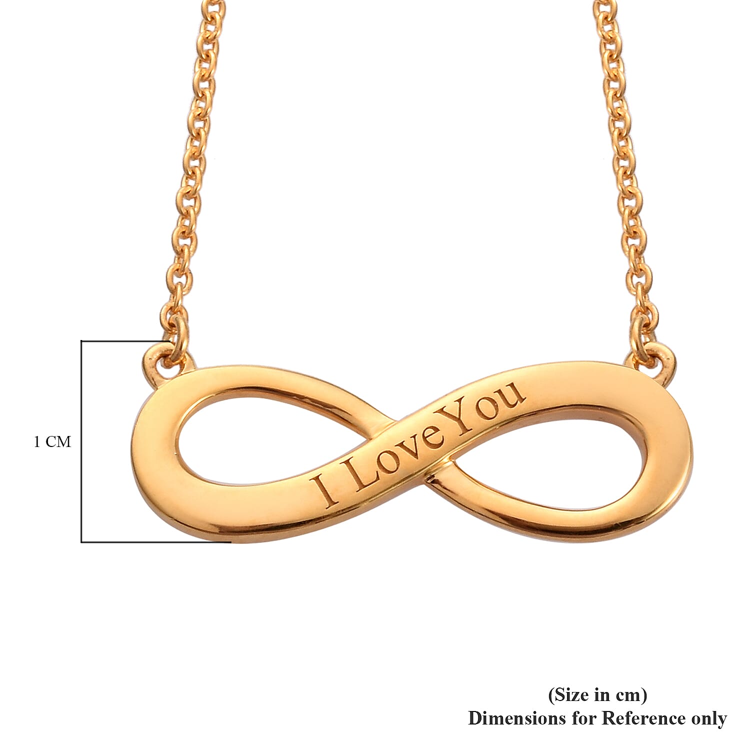 Personalised Engraved Infinity Necklace in Silver