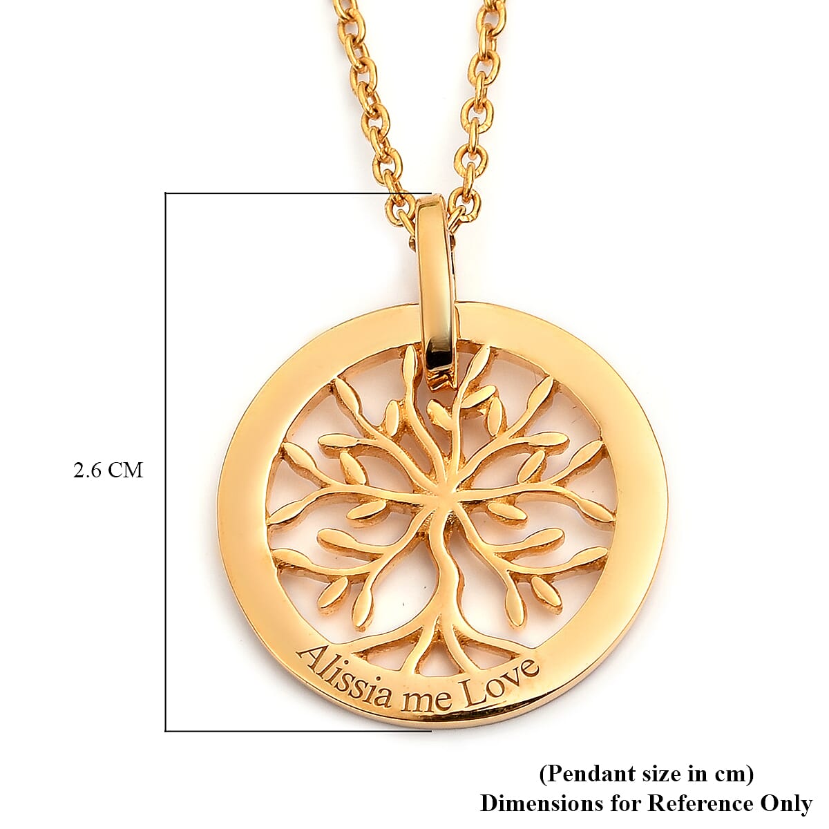 Personalised Engraved Family Tree Necklace, Size 18 Inch