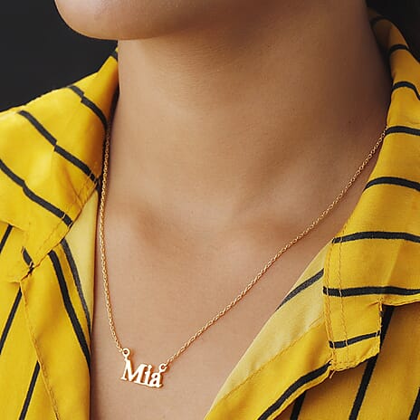 Personalised Name Necklace in Silver, Size 18-2 Inch