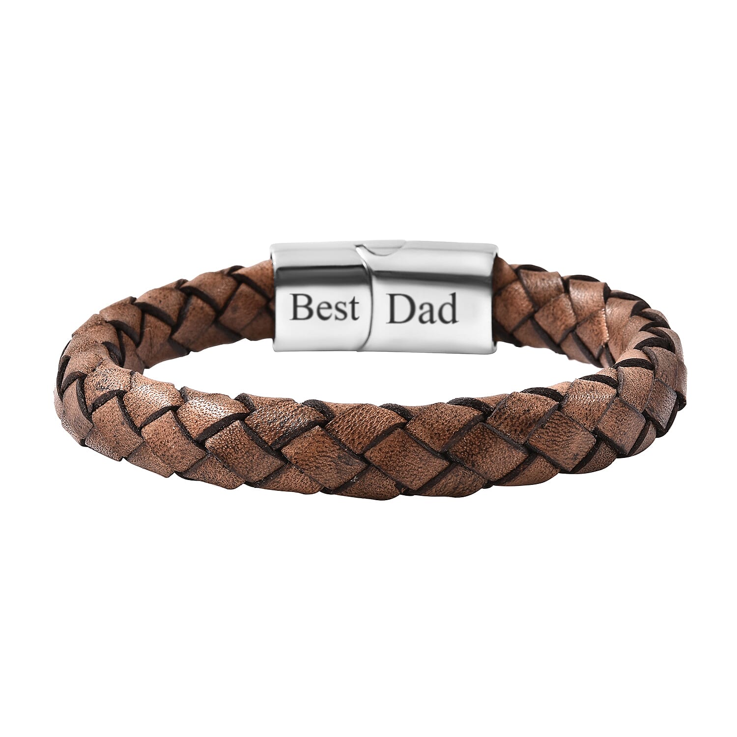Personalised Men's Secret Message Leather Bracelet