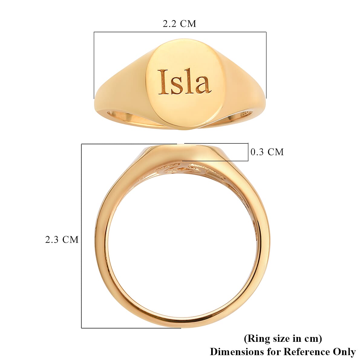 Personalised Engravable Signet Ring