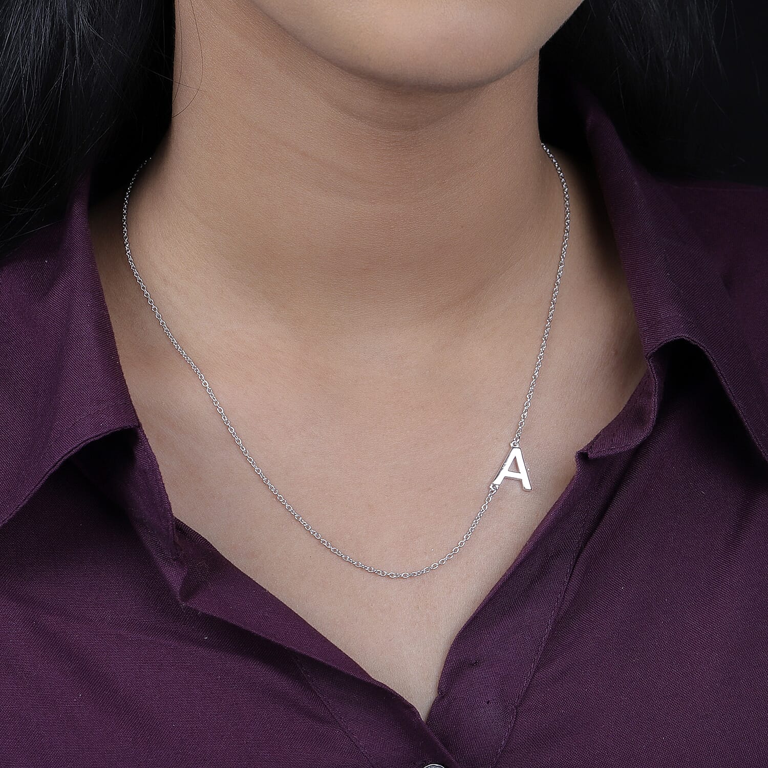 Personalised Sideways Initial Necklace