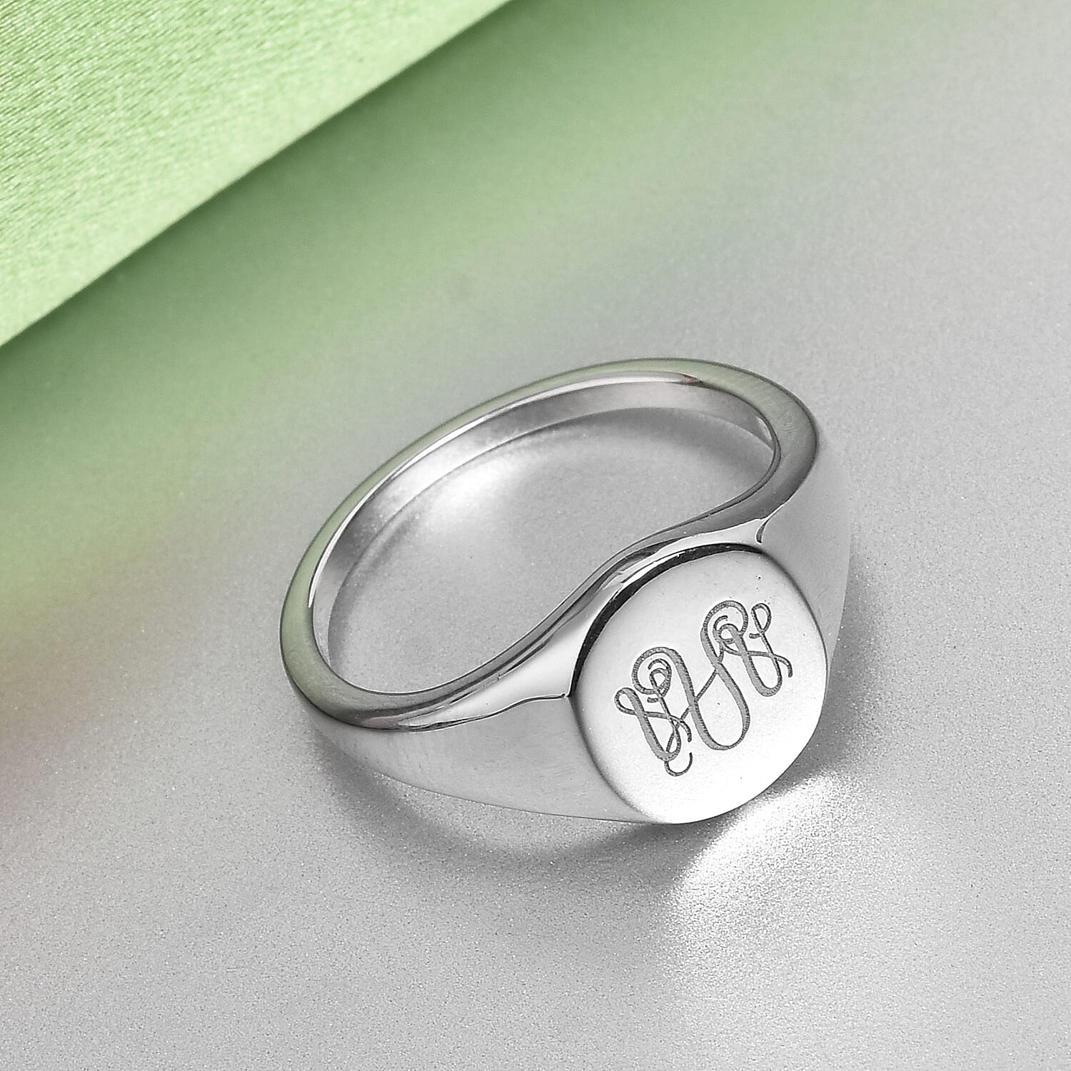 Personalised Monogram Ring in Silver