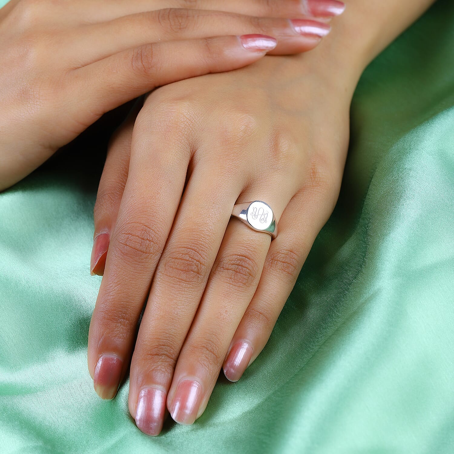 Personalised Monogram Ring in Silver