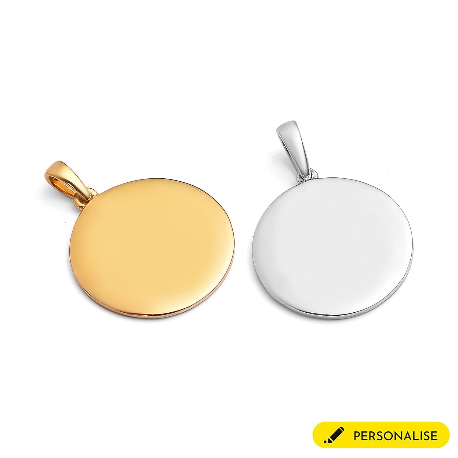 Personalised Mother Baby Engraved Pendant in Silver