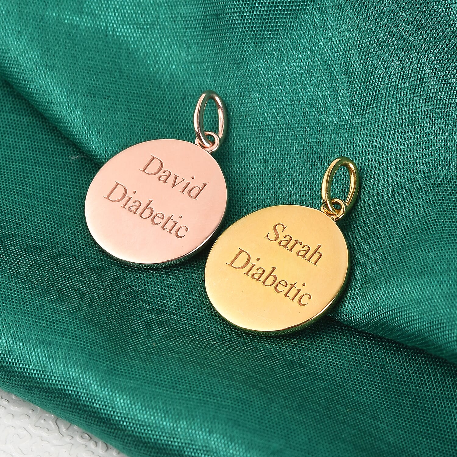 Personalised Medical Alert Pendant in Silver