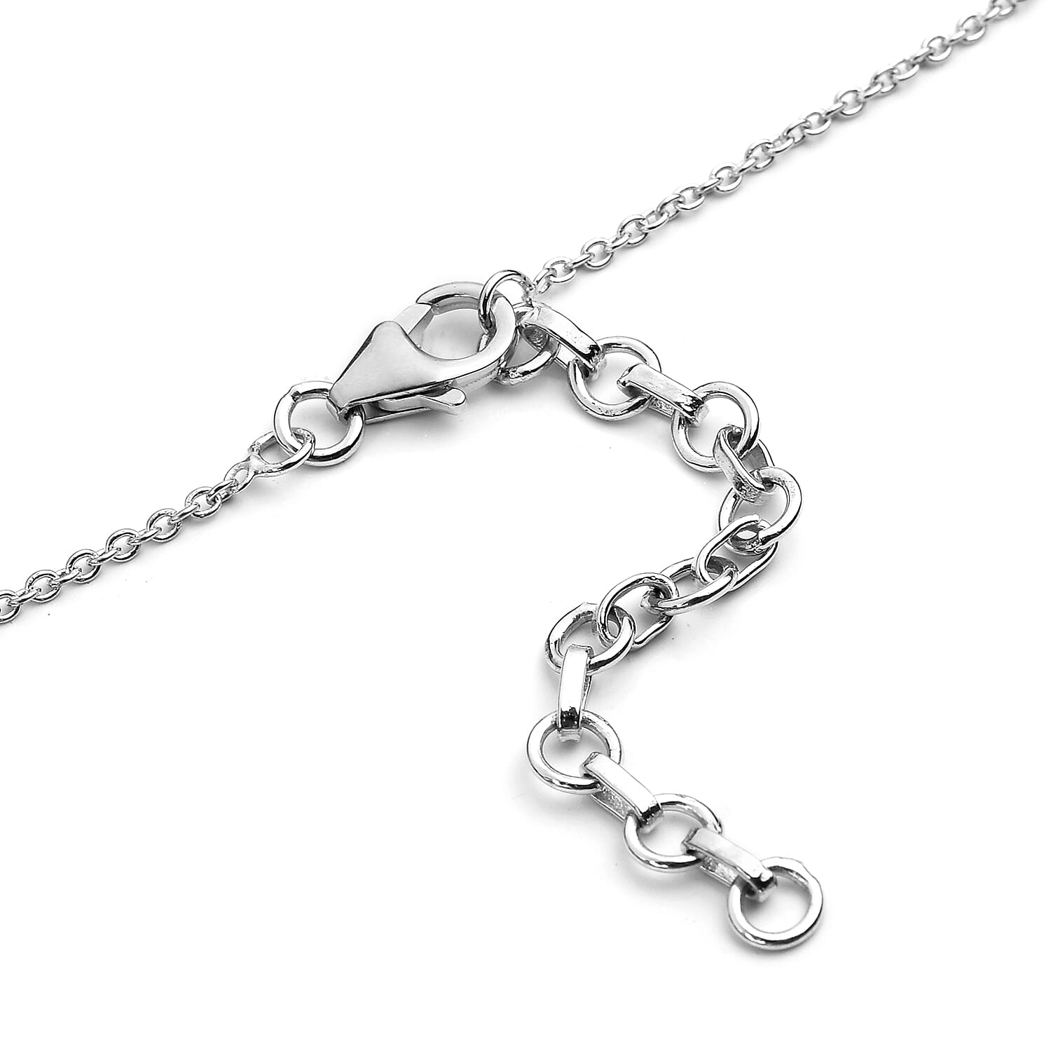 Personalised Spaced Letter Name Necklace in Silver