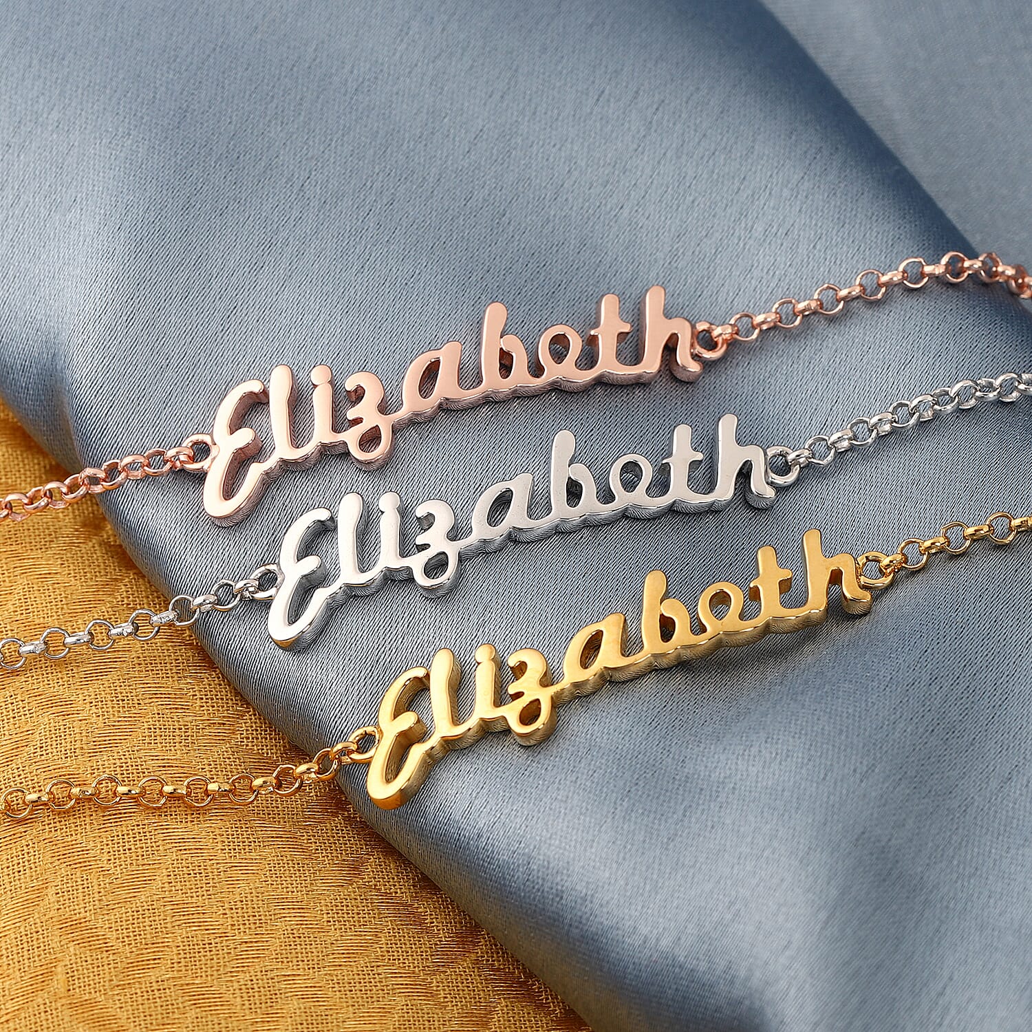 Personalised Stunning Name Bracelet in Silve, 6.5+1 Inch