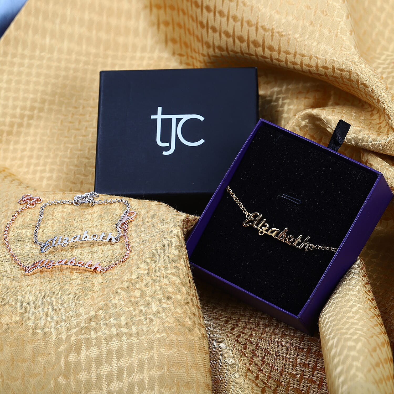 Personalised Stunning Name Bracelet in Silve, 6.5+1 Inch